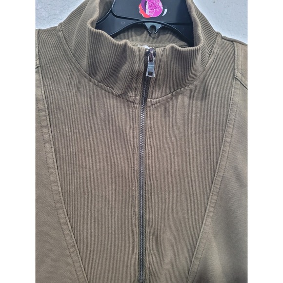 Anthropologie Daily Practice Oversized Quarter Zip Sweatshirt Dress Green M #1 - Picture 3 of 7